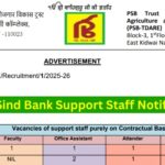 Punjab and Sind Bank Support Staff Recruitment 2025: 11 Vacancies for Faculty, Office Assistant